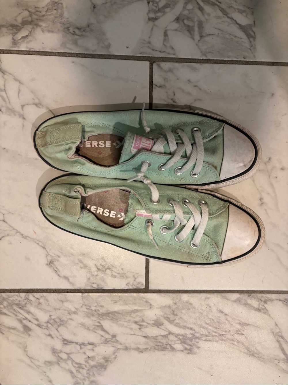Converse Mint Green Low-Top Canvas Sneakers